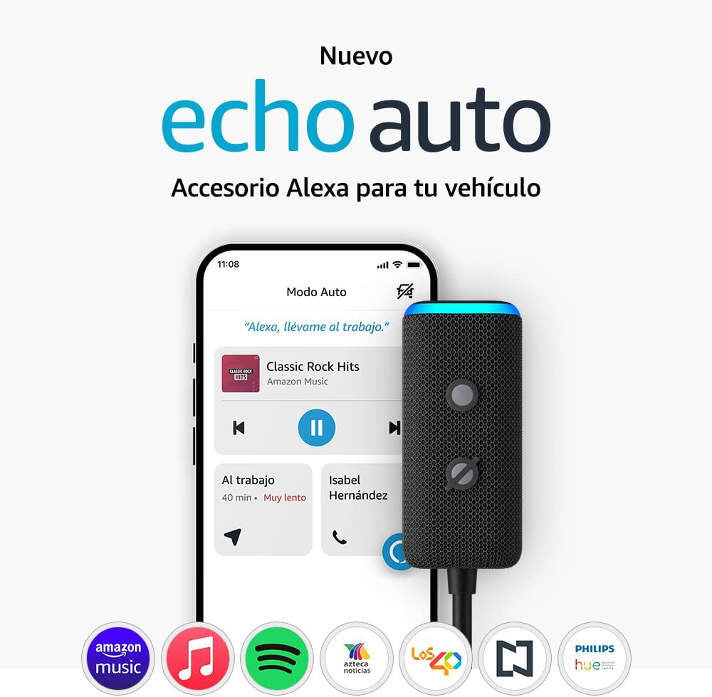 Echo Auto 2.ª generación con asistente virtual Alexa