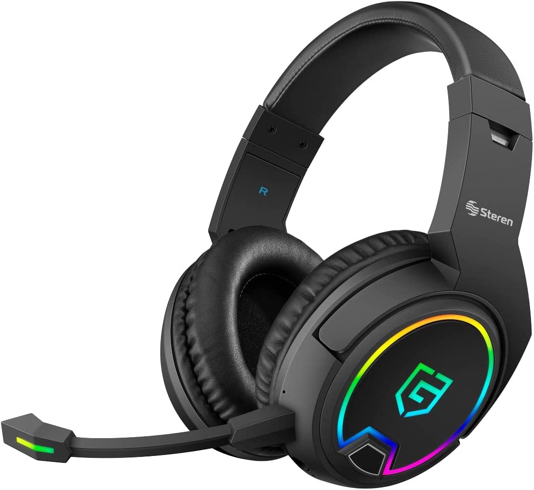 Fones de ouvido Bluetooth de 3,5 mm para jogadores com luz RGB 